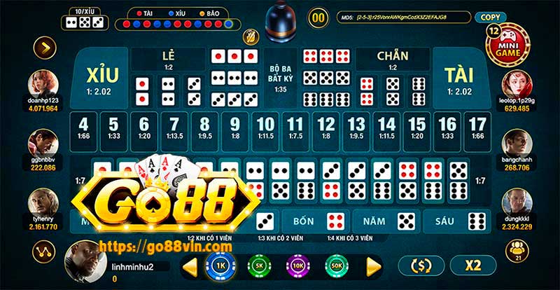 Hướng dẫn đặt cược Sicbo Go88