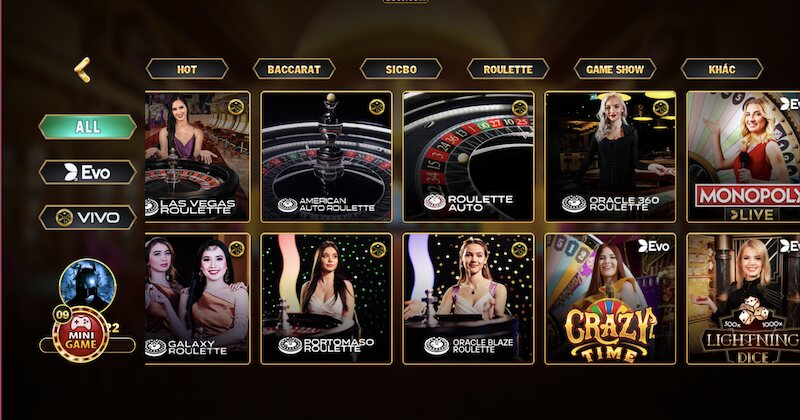 Dealer xinh đẹp hướng dẫn luật chơi trực tiếp tại từng sảnh live casino