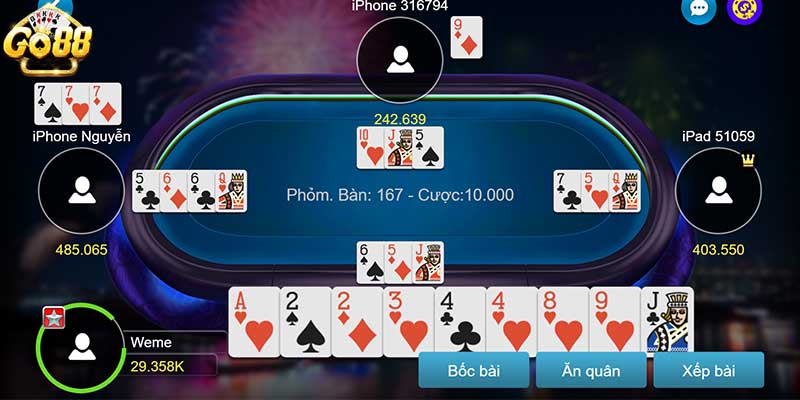 Mẹo chơi phỏm Go88 luôn thắng